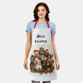 Schort voor kerstpuppy (Gedragen)