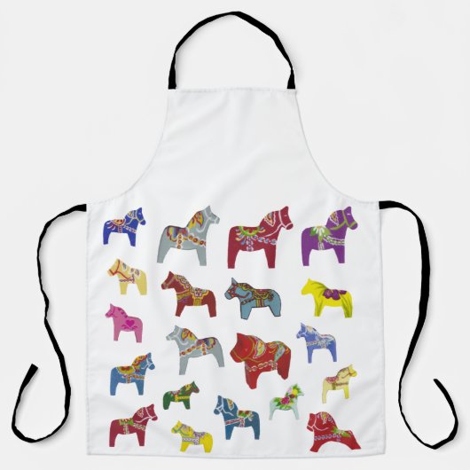 Schort voor kleurrijke Dala Horses (Voorkant)