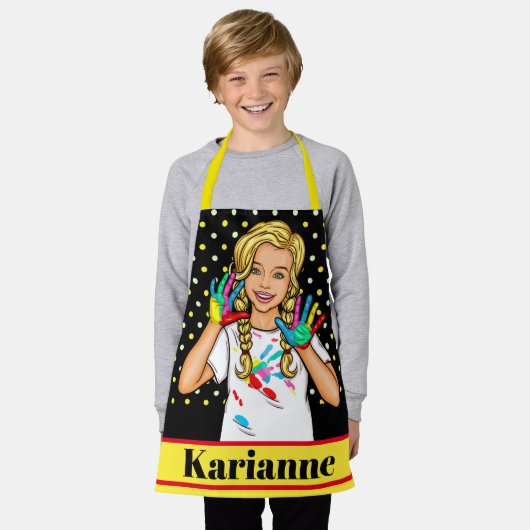Schort voor meisjeskunst (Gedragen)