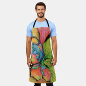 Schort voor multifunctionele voorjaarsafdrukken (Gedragen)