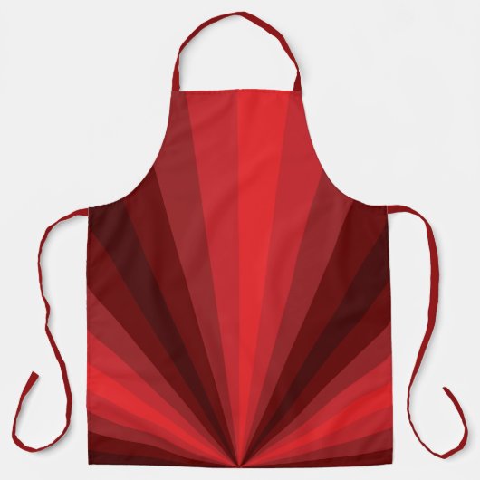 Schort voor optische illusie Rood alles-over afdru (Voorkant)