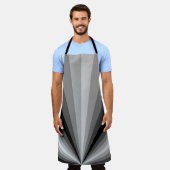Schort voor optische illusie zwart-overdruk (Gedragen)