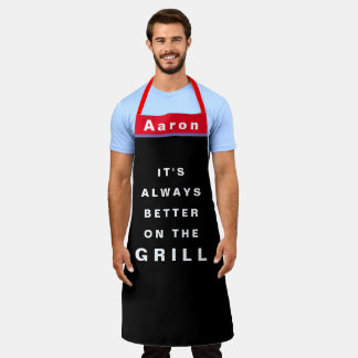 Schort voor papa - Aangepaste naam Chef Quote Mann