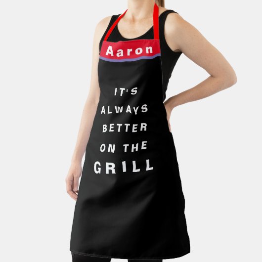 Schort voor papa - Aangepaste naam Chef Quote Mann (Insitu)