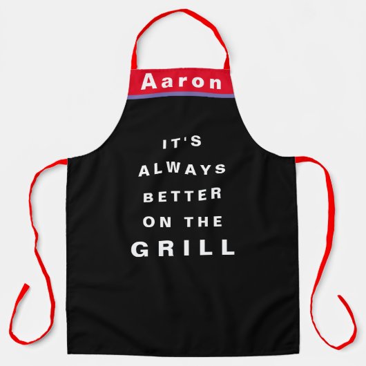 Schort voor papa - Aangepaste naam Chef Quote Mann (Voorkant)