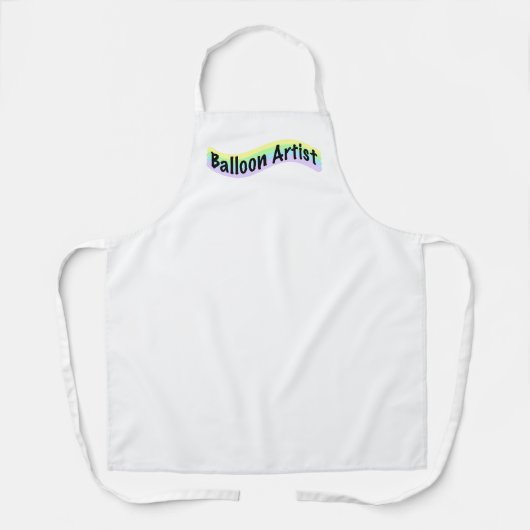 Schort voor pasteelkleuren "ballonartiest" (Voorkant)