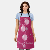 Schort voor roze kerstversiering (Gedragen)