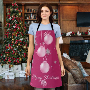 Schort voor roze kerstversiering