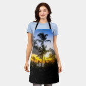 Schort voor Tropical Sunset Print (Gedragen)