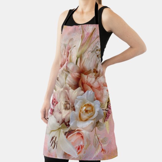 Schort voor tuinpartijroze All-Over Print  (Insitu)
