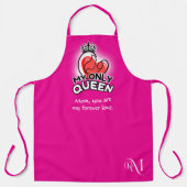 Schort voor volwassenen: My Only Queen (magenta) (Voorkant)