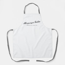 Schort Wit met Albuquerque Foodies Logo