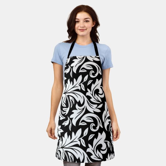 Schort Zwart - P0358 (Gedragen)