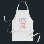 Schorten Leven Lachen Liefde een Latke<br><div class="desc">Een "Live,  Laugh,  Love,  een Latke" schort in standaard formaat. Deze "Live,  Laugh,  Love,  een Latke" is ook een geweldig geschenk voor een gastheer of gastvrouw!</div>