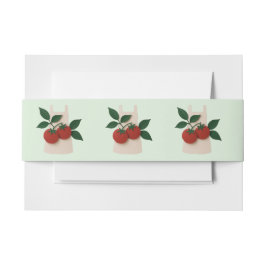 Schorten & tomaten cadeau lint — Foodie Lovers Uitnodigingen Wikkel