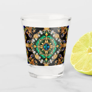 Schot glas met Braziliaanse kleuren