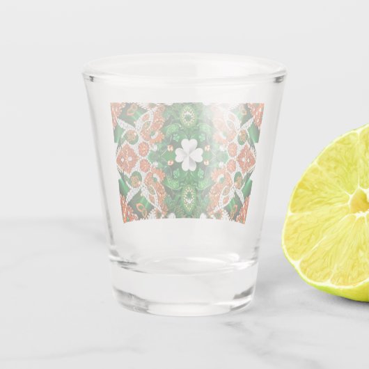 Schot glas met Ierse kleuren (Achterkant)