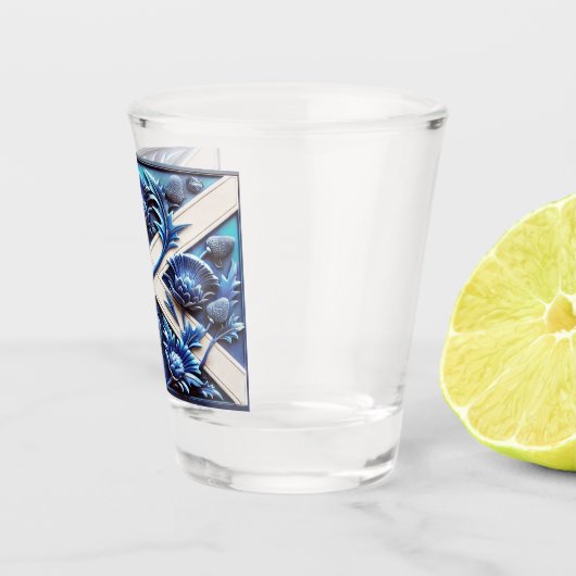 Schot glas met Schotse distels ontwerp (Rechts)