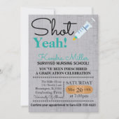 Schot Ja! Nursing School Afstuderen Uitnodigen Kaart (Voorkant)