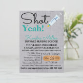 Schot Ja! Nursing School Afstuderen Uitnodigen Kaart (Staand voorkant)