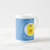 Schot Leeuw Rampant Angel Chanoeka Vlag Gepersonal Porselein Kop (Voorkant rechts)