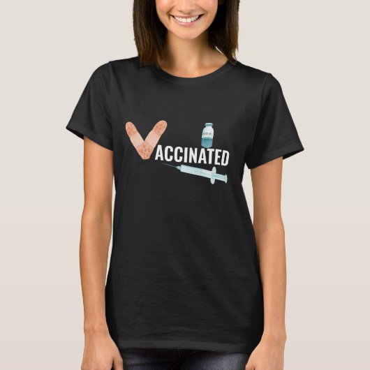 Schot met COVID-coronavirus-vaccin 2021 v T-shirt (Voorkant)