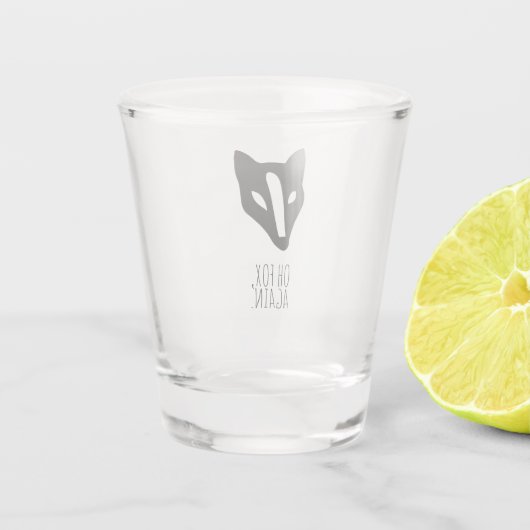 Schot-renglas, humor shot glas (Achterkant)