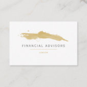 Schot-your-colour, gold-paint splash visitekaartje (Voorkant)