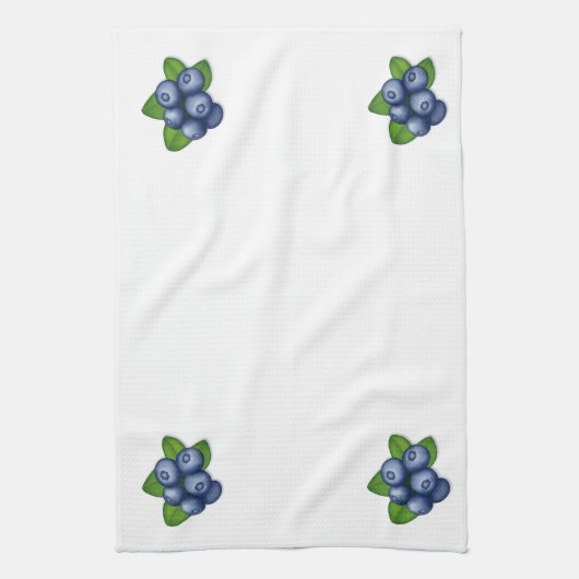 Schotel de blauwe bessen op theedoek (Verticaal)