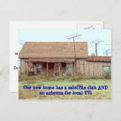 Schotel en antenne! - Grappige adreswijziging Aankondigingskaart (Voorkant / Achterkant)