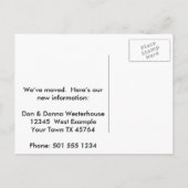 Schotel en antenne! - Grappige adreswijziging Aankondigingskaart (Achterkant)