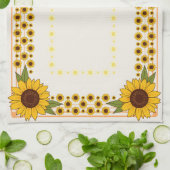 Schotel Handdoeken met Kleurrijke Zonnebloemen (Gevouwen)