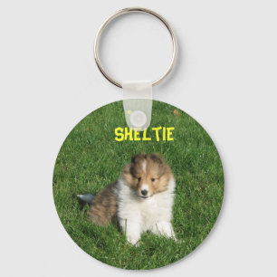 schotel in de sleutelhanger van gras