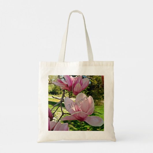 Schotel Magnolia Bloesemtas – gepersonaliseerd Tote Bag (Achterkant)