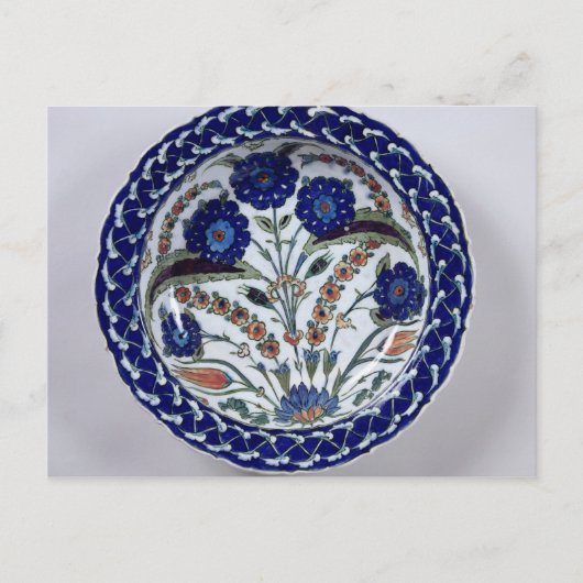 Schotel met een bloemdecoratie, Iznik Briefkaart (Voorkant)