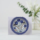Schotel met een bloemdecoratie, Iznik Briefkaart (Staand voorkant)