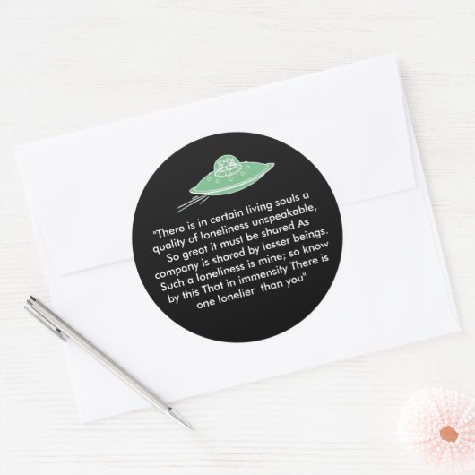 schotel van eenzaamheid ronde sticker (Envelop)