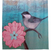 Schotelgordijn voor zwarte kippen douchegordijn (Voorkant)