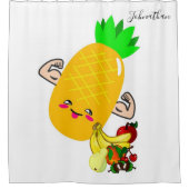 Schotelgordijnappelfruit Douchegordijn (Voorkant)