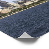 Schotellijn uit Chicago met Lake Michigan 2 Poster (Hoek)