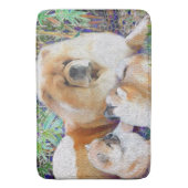 Schotelmat en puppies badmat/kratenmat badmat (Voorkant Verticaal)