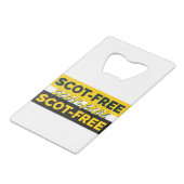 Schotelvrij Creditkaart Flessenopener (Achterkant Gekanteld)