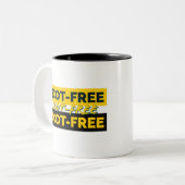 Schotelvrij Tweekleurige Koffiemok (Voorkant links)