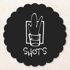 Schoten en shotglas geschulpte ronde papieren coas kartonnen onderzetters