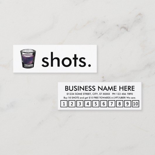 schoten. trouwerekaart klantenkaartje (Voorkant / Achterkant)