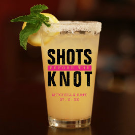 Schoten voor de Knoop Roze Bachelorette-feest Glas