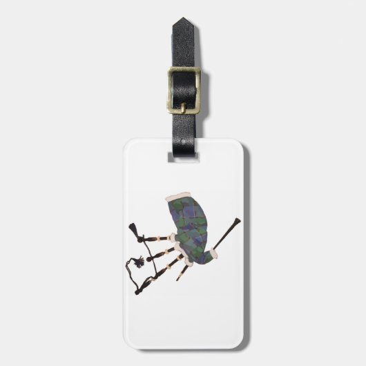 schotgele doedelpijpen bagagelabel (Voorkant verticaal)