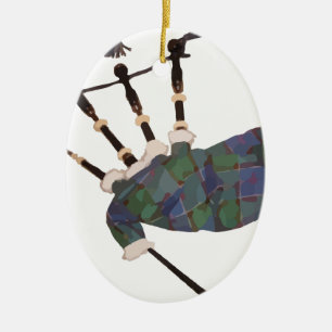 schotgele doedelpijpen keramisch ornament