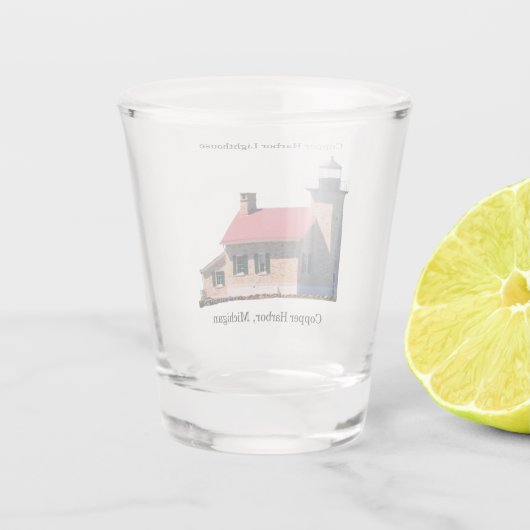 Schotglas voor vuurtoren van koper shot glas (Achterkant)