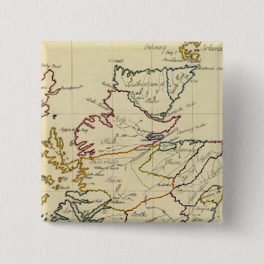 Schotland 11 vierkante button 5,1 cm (Voorkant)